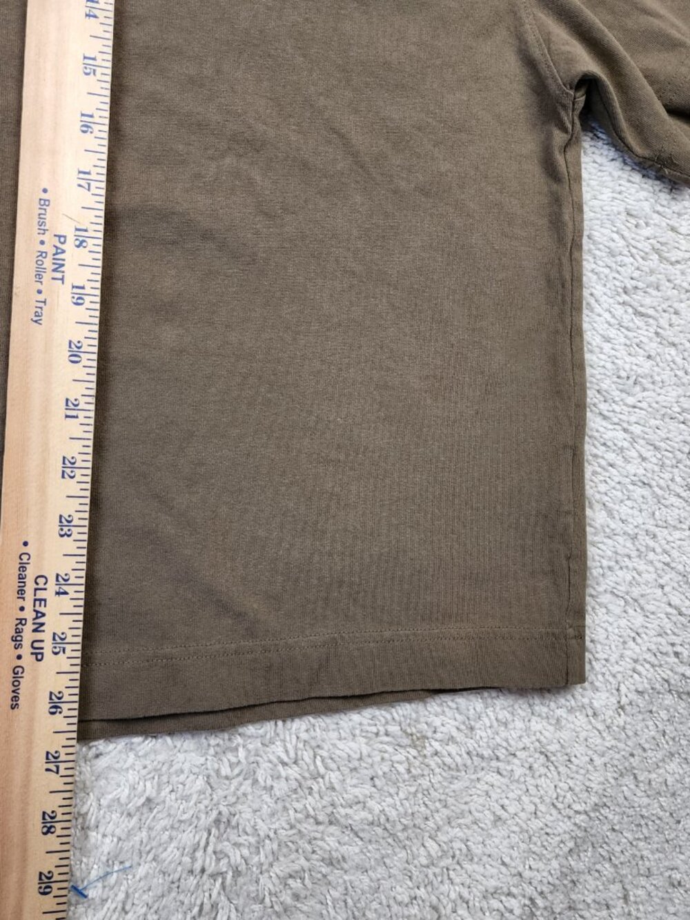 Everlane Organic Cotton Crew Neck T-Shirt Men XL Brown Green Short Sleeve Tee - Picture 3 of 6